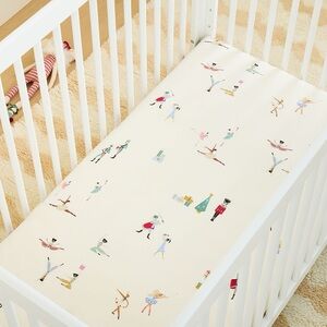West Elm Nutcracker crib sheet collection baby girl boy Christmas ballet unisex